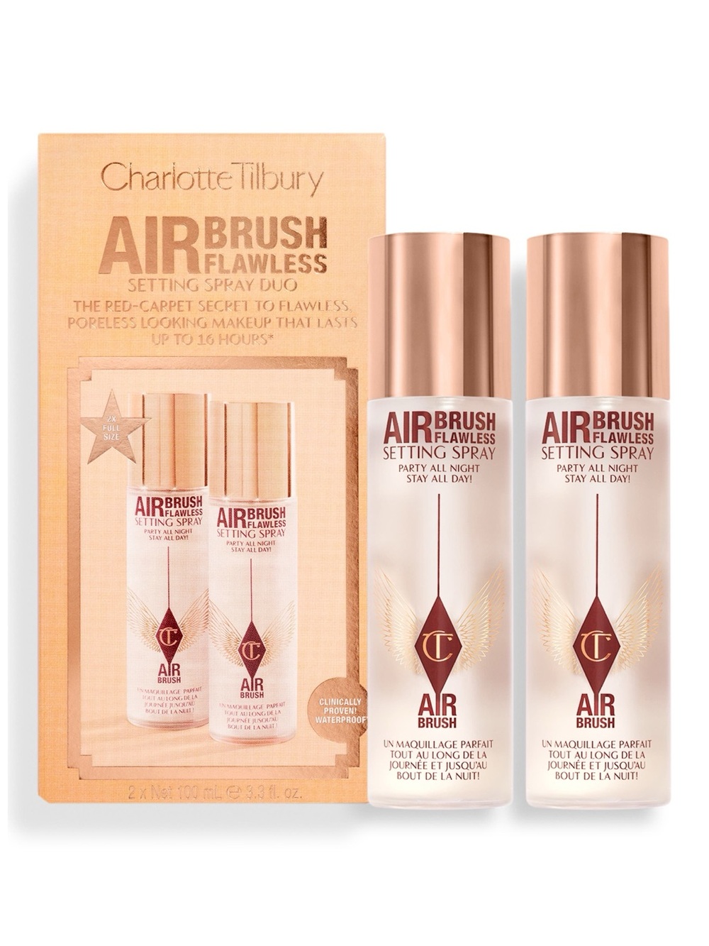 CHARLOTTE TILBURY Airbrush Flawless Setting Spray Duo – Full Size
